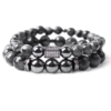 Handcrafted custom designer gray gravity men's bracelet jewelry