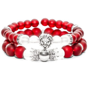 Handcrafted custom designer ruby men's bracelet jewelry